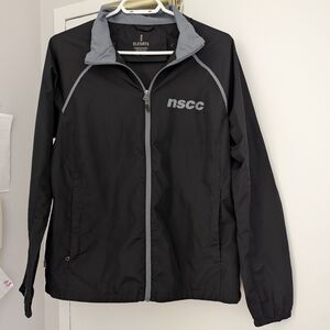 Black and Gray Zip-Up Jacket